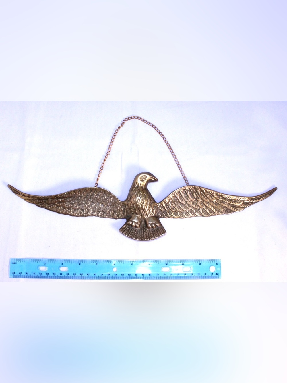 Vintage American Americana Brass Eagle decor Wall Hanger